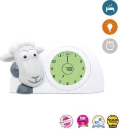 Duracell Zazu Kids Sam Das Schaf Pädagogischer Wecker Kinder - Schlaftrainer Kinder - Für Mädchen Und Jungen - Intelligentes Lernen Von Schlafen Und Aufwachen Mit LED Kinderwecker - Grau -Trixie Verkäufe 0680569805577