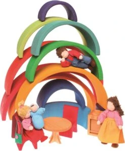 Kinderfeets Grimms Regenbogen Aus Holz Groß Mehrfarbig - 12-teilig -Trixie Verkäufe 10670 7