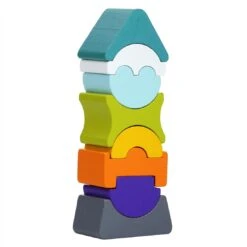 Cubika Flexibler Holzstapelturm Kleines - Blaues Dach -Trixie Verkäufe 12701 1