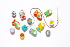 Cubika Holzfädelspiel - Fröhlicher Fische -Trixie Verkäufe 13647 13