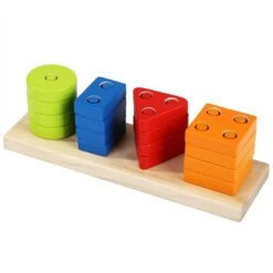 Cubika Sortierset Vier Farben Aus Holz - Rechsteck -Trixie Verkäufe 13807