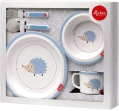 SIGIKID 24981 Melamin Set Igel Kindergeschirr Mädchen Und Jungen Geschenkset Empfohlen Ab Geburt Blau 7 SIGIKID 24981 Melamin Set Igel Kindergeschirr Mädchen Und Jungen Geschenkset Empfohlen Ab Geburt Blau -Trixie Verkäufe 24981 4
