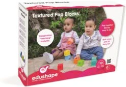 Edushape-texturierte Pop-Blöcke - NEU -Trixie Verkäufe 997010 soft snap blocks p
