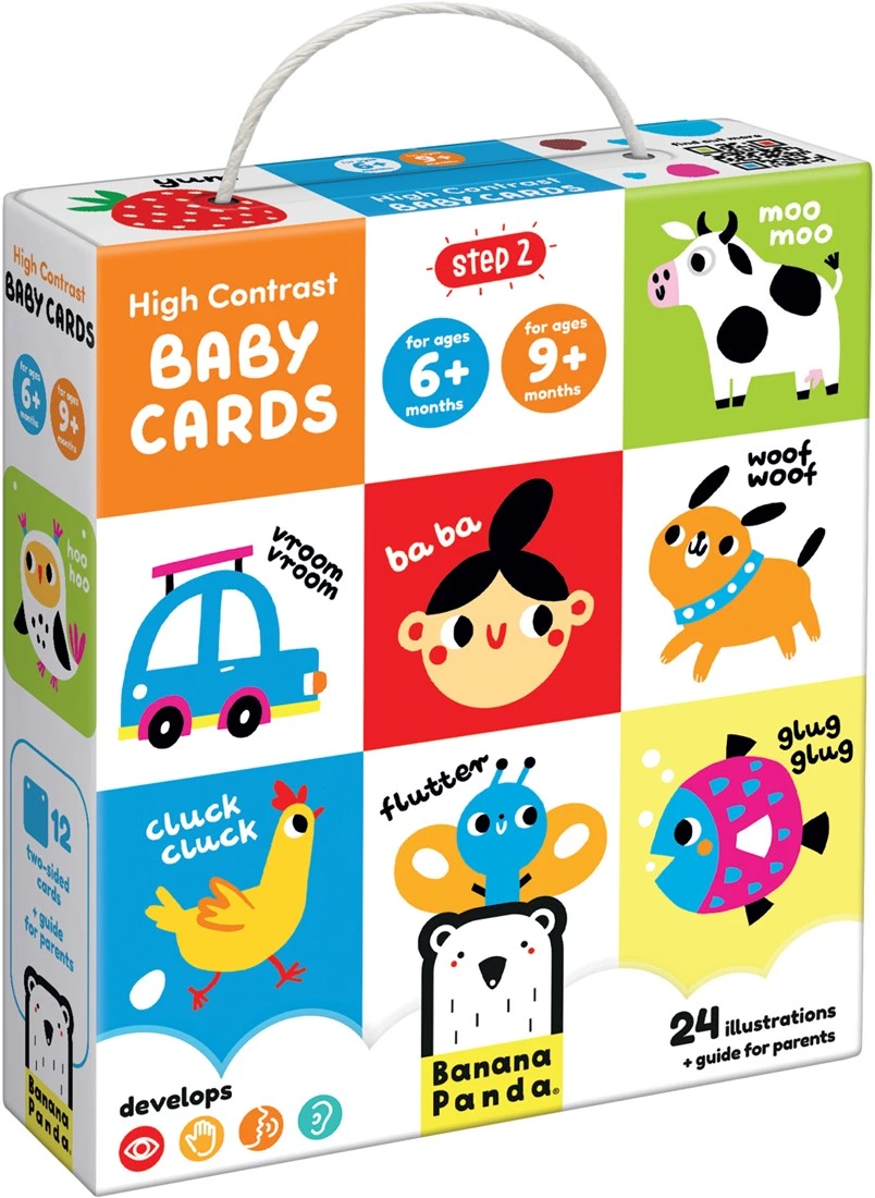 Banana Panda Hoog Contrast Zwart Wit Babykaarten 6m+ 9m+ 1 Banana Panda Hoog Contrast Zwart Wit Babykaarten 6m+ 9m+