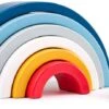 Bigjigs Holzstapelfigur Regenbogen - 7 Teile -Trixie Verkäufe bigjigs holzstapelfigur regenbogen 7 teile