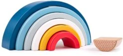 Bigjigs Holzstapelfigur Regenbogen - 7 Teile