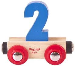 BigJigs Rail Name Number 2 , Zahlenwagen 2