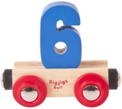 BigJigs Rail Name Number 6 , Zahlenwagen 6