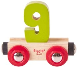 BigJigs Rail Name Nummer 9 / Nummer Wagon 9