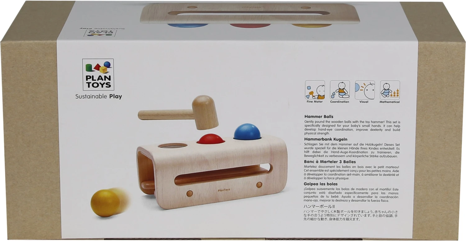 Plan Toys PlanToys Holzspielzeug Hammer-Kugeln 4 Plan Toys PlanToys Holzspielzeug Hammer-Kugeln – Bild 4
