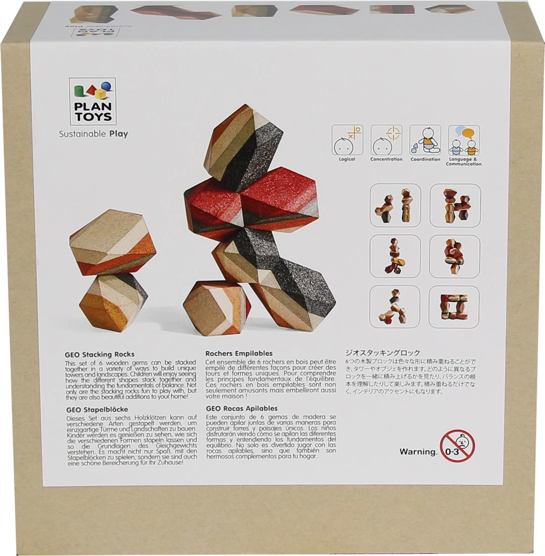 Plan Toys PlanToys Holzspielzeug Geo Stacking Felsen 4 Plan Toys PlanToys Holzspielzeug Geo Stacking Felsen – Bild 4