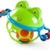 Bright Starts, Oball Jingle & Shake Pal, Frosch Greifball Mit Glockenball, Greifring Und Schiebekugeln Im Flexiblen, Leicht Greifbaren Design