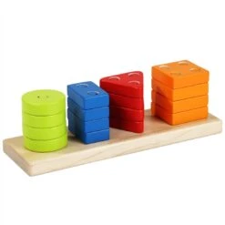 Cubika Sortierset Vier Farben Aus Holz - Rechsteck -Trixie Verkäufe cubika sortierset vier farben aus holz rechsteck 3