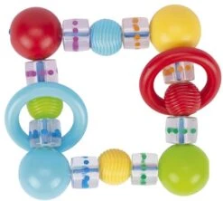 DAM Heimess Beißring: QUADRAT 7x7cm, Kunststoff, Mit Gummiband