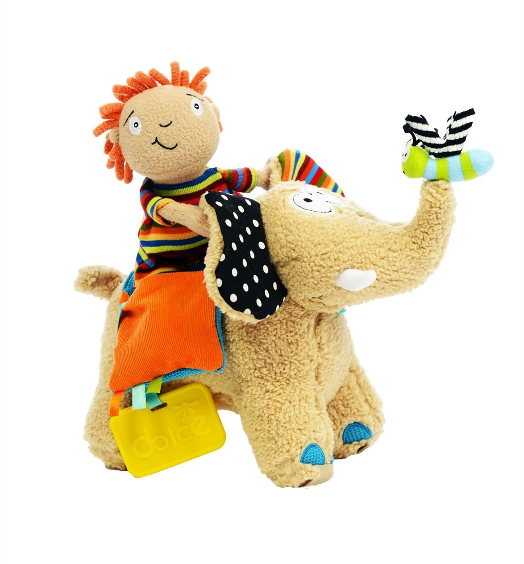 Dolce Classic Aktivitätsspielzeug Elefant Ollie & Sem - 33 Cm 2 Dolce Classic Aktivitätsspielzeug Elefant Ollie & Sem - 33 Cm – Bild 2