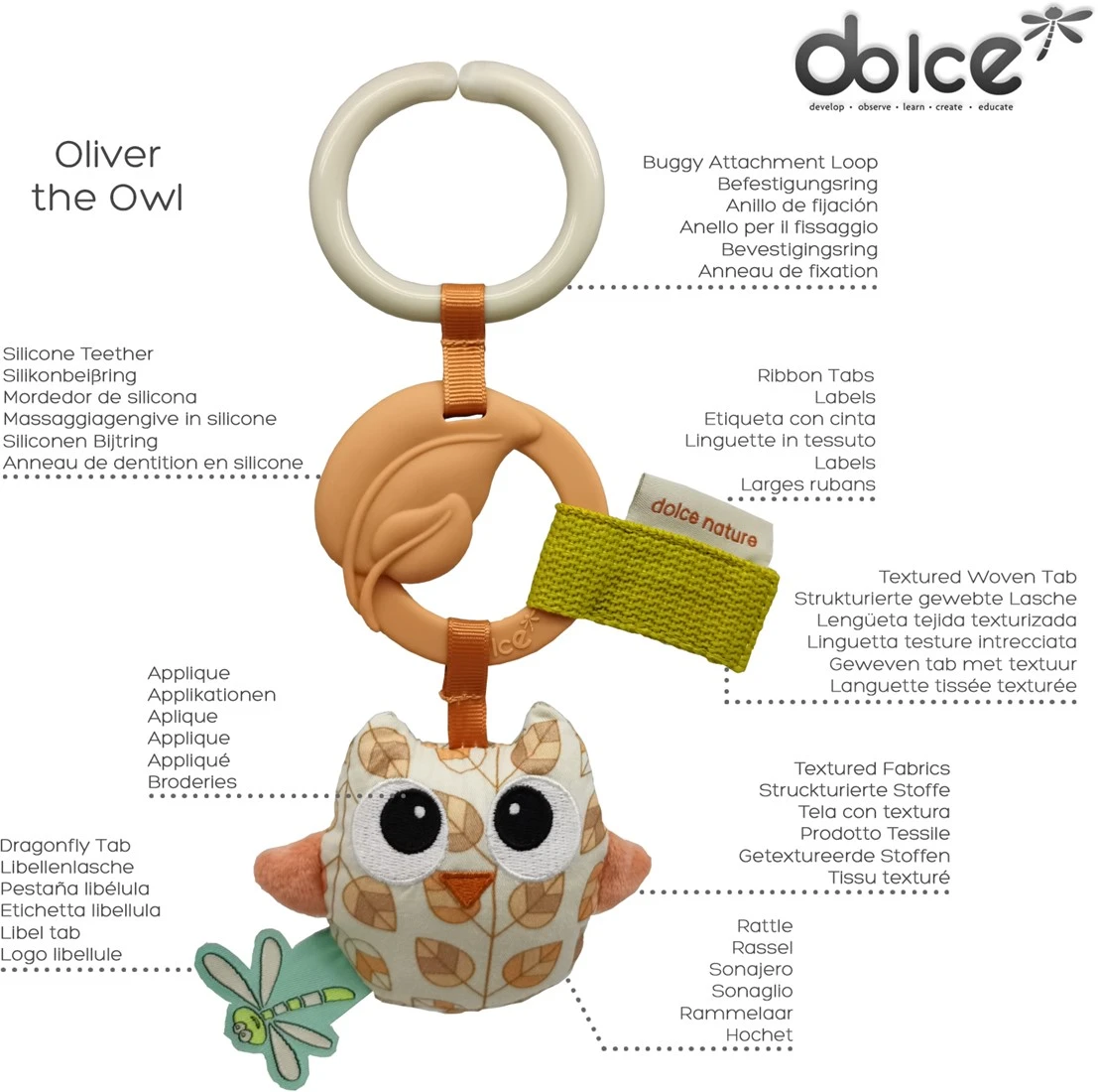 Dolce Earth Aktivitäts-Anhänger - Oliver Owl 2 Dolce Earth Aktivitäts-Anhänger - Oliver Owl – Bild 2