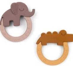 Done By Deer Beißring 2er-Pack Deer Freunde Senf/Pulver