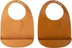 Done By Deer Peekaboo Lätzchen 2er-Pack Elphee Senf