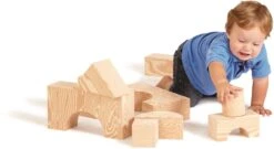 Edushape 32 Große Holzähnliche Blöcke - 75 Mm