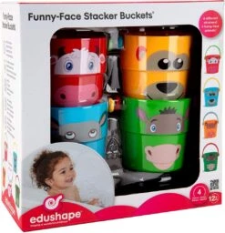Edushape Fröhlich-gesichtige Stapler-Eimer 5 Edushape Fröhlich-gesichtige Stapler-Eimer -Trixie Verkäufe edushape froehlich gesichtige stapler eimer 3