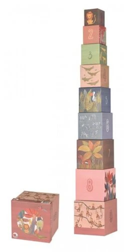 Egmont Toys Stapelkubussen Jungle. 15x15x15 Cm. 3+