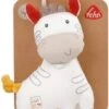 Fehn 056020 Spieluhr Zebra FehnNATUR – Kuschelige Babyspieluhr Aus Bio-Baumwolle – Mit Herausnehmbarem Spielwerk Und Befestigung – Für Babys Ab 0 Monaten – Größe: 2 Cm