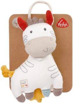 Fehn 056020 Spieluhr Zebra FehnNATUR – Kuschelige Babyspieluhr Aus Bio-Baumwolle – Mit Herausnehmbarem Spielwerk Und Befestigung – Für Babys Ab 0 Monaten – Größe: 2 Cm