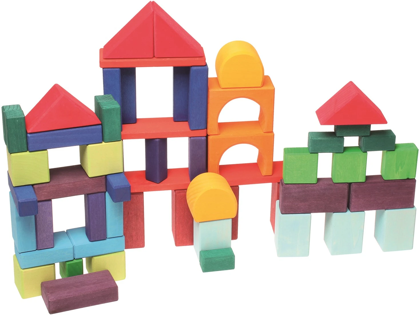 Grimm's - 60 Bunte Geo-Klötze 2 Grimm's - 60 Bunte Geo-Klötze – Bild 2