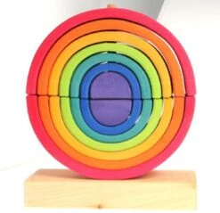 Grimm's - Regenbogen Steckturm 5 Grimm's - Regenbogen Steckturm -Trixie Verkäufe grimm apos s regenbogen steckturm 3