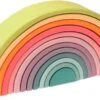Grimm's Großer Regenbogen Aus Holz Pastell - 12-teilig -Trixie Verkäufe grimm s grosser regenbogen aus holz pastell 12 teilig