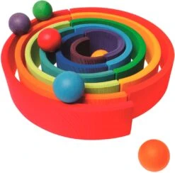 Kinderfeets Grimms Regenbogen Aus Holz Groß Mehrfarbig - 12-teilig -Trixie Verkäufe grimms regenbogen aus holz gross mehrfarbig 12 teilig 2