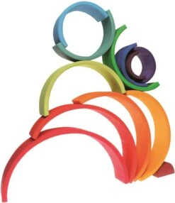 Kinderfeets Grimms Regenbogen Aus Holz Groß Mehrfarbig - 12-teilig -Trixie Verkäufe grimms regenbogen aus holz gross mehrfarbig 12 teilig 3
