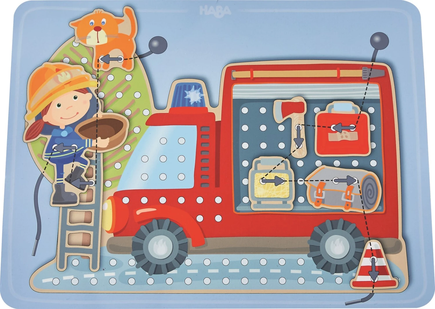 HABA Fädelspiel Im Einsatz 1 HABA Fädelspiel Im Einsatz