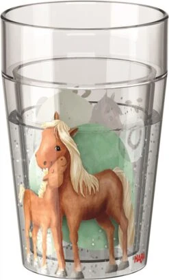 HABA Glitzerbecher Pferde