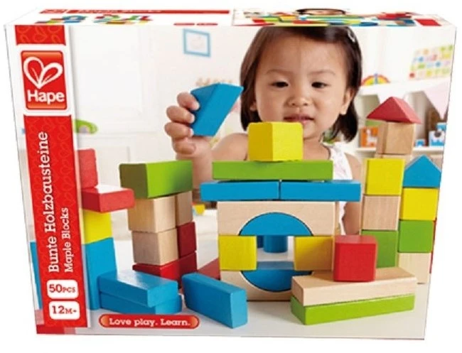 Hape Bunte Holzbausteine Für Kinder Von Hape | Holzbausteine-Set Zum Stapeln Lernspielzeug Für Kleinkinder, 50 Leuchtend Bunte Holzbausteine In Unterschiedlichen Formen Und Größen 2 Hape Bunte Holzbausteine Für Kinder Von Hape | Holzbausteine-Set Zum Stapeln Lernspielzeug Für Kleinkinder, 50 Leuchtend Bunte Holzbausteine In Unterschiedlichen Formen Und Größen – Bild 2