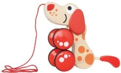 Hape E0347 - Nachziehhund Pepe, Nachziehspielzeug, Aus Holz, Ab 12 Monate