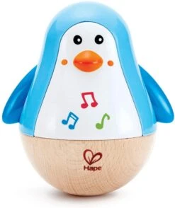 Hape Stehauf-Pinguin | Farbiger Stehauf-Pinguin Mit Melodie, Stehauf-Spielzeug Für Kinder Im Alter Von 6 Monaten Und älter