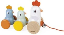 Janod - Henne Mit Küken Zum Ziehen Aus Holz - Nachziehspielzeug - Frühes Lernen Für Kleinkinder - Leise Rollen - Fördert Motorik Und Fantasie - FSC-zertifiziert - Ab 18 Monaten, J08259