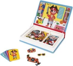 Janod J02719 Magneti'Book Kostüme Lernspielzeug, Jungs
