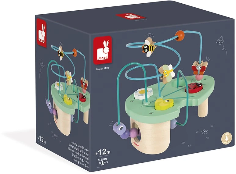 Janod J08253 Motorik-Spiel Wiese Mit 2 Motorikschleifen Und 3 Formen, Mehrfarbig 2 Janod J08253 Motorik-Spiel Wiese Mit 2 Motorikschleifen Und 3 Formen, Mehrfarbig – Bild 2