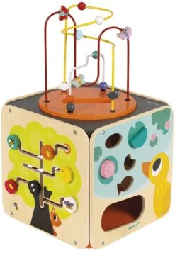 Janod J08256 Activity Und Motorikwürfel 8 Funktionen 8, Mehrfarbig, Groß