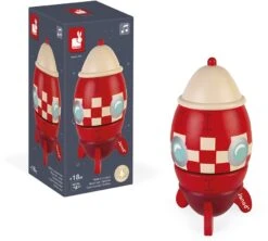 Janod - Raketen-Spieldose Aus Holz - Kinderzimmer-Deko - Ab 18 Monaten, J04675 -Trixie Verkäufe janod raketen spieldose aus holz kinderzimmer deko ab 18 monaten j04675 3
