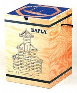 Micki KAPLA Holzbaukasten 280 Steine In Holzkiste Mit Kunstbuch