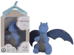 Tikiri Kautschuk Babyrassel, Drache Mit Knister-Flügeln, Naturkautschuk, Rassel Für Babys Und Kleinkinder Ab 0+ Monaten