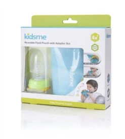 KidsMe Mehrweg-Lebensmittelbeutel Mit Adapter-Set (160489 LI,Musterbeutelx2)