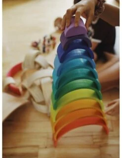 Kinderfeets Holzspielzeug Regenbogen Groß - Mehrfarbig -Trixie Verkäufe kinderfeets holzspielzeug regenbogen gross mehrfarbig 3