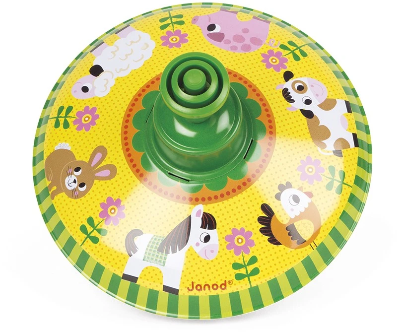 Janod Kreisel Klein "Bauernhof"/ Display 3X2 Motive (6 Stck.) 3 Janod Kreisel Klein "Bauernhof"/ Display 3X2 Motive (6 Stck.) – Bild 3