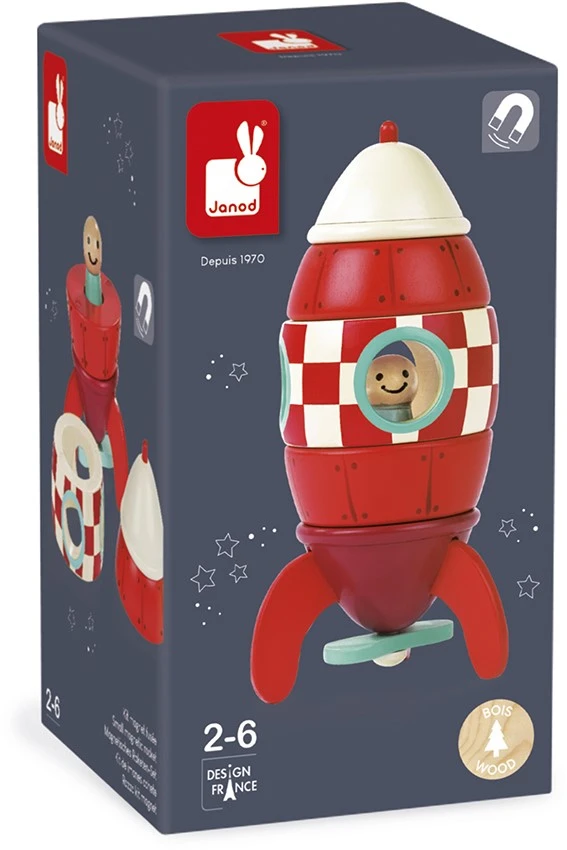 Janod Magnetischer Bausatz "Rakete Klein" 2 Janod Magnetischer Bausatz "Rakete Klein" – Bild 2