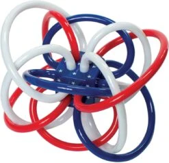 Manhattan Toy Rotes, Weißes Und Blaues Winkelgeklapper Und Beißring-Babyspielzeug -Trixie Verkäufe manhattan toy rotes weisses und blaues winkelgeklapper und beissring babyspielzeug 2