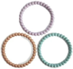 MUSHIE - SILIKON-ARMBAND(3er-Pack)lila/cyan/zarter Pfirsich